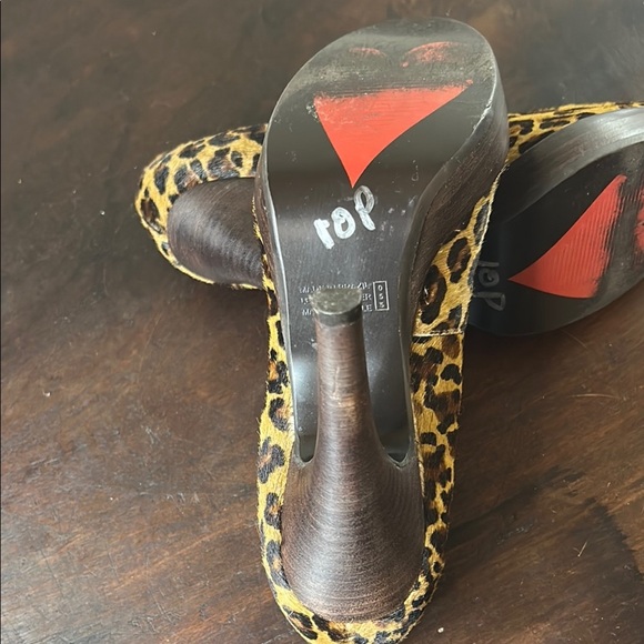 Luichiny Brown Stiletto Heels with Leopard Print Sz 8 - Picture 8 of 12